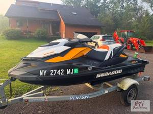 lot 134 image: 2012 Seadoo GTR 215 jet ski. 120 ho...