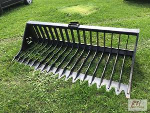lot 187 image: 76in high side rock bucket for skid...