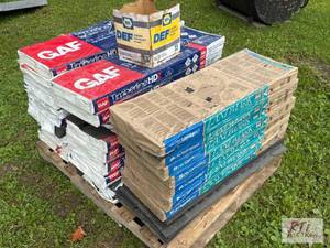 lot 231 image: Pallet of roofing shingles. Include...