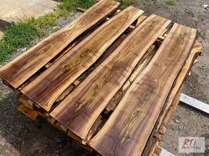 lot 235 image: 48 Live Edge Mixed species Craft Bo...