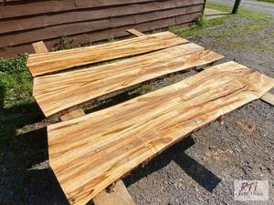 lot 238 image: 3X Sets of Live Edge Maple Bartops....