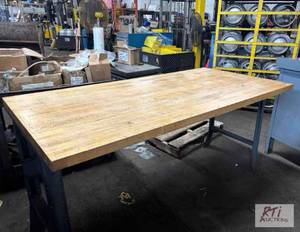 lot 300 image: 6 foot heavy-duty workbench with ma...