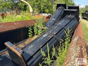 lot 320 image: (3) Metal feed troughs. Approxim...