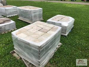 lot 356 image: 3X Pallets of mixed concrete pavers...