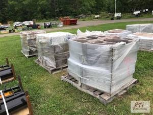 lot 357 image: 3X Brown concrete wall block. Item ...