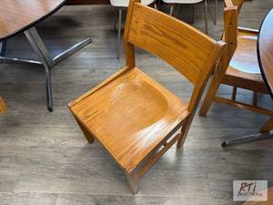 lot 451 image: Pioneer CSD. (24) Wooden Chairs.&nb...