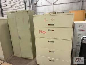 lot 462 image: (4) Filing cabinets. The item is lo...