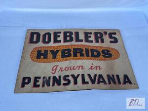 lot 29 image: Doeblers Hybrids sign, cardboard...