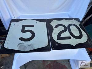 lot 35 image: 5 and 20 road signs...