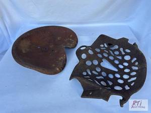 lot 39 image: Cast seat and steel seat...