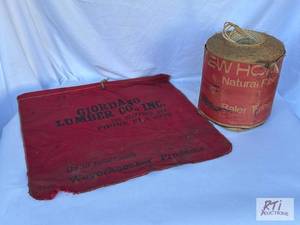 lot 41 image: Baler twine and Giodano sack...