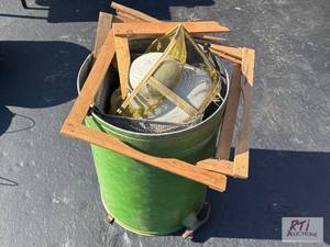 lot 45 image: Honey extractor and bee helmet...