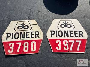 lot 51 image: Pioneer seed signs, particle board...