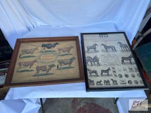lot 57 image: Horse and cow breed posters...