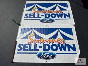 lot 110 image: Ford sales banners 3x5...