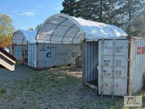 lot 29 image: Shipping containers and shelters. &...
