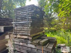 Large quantity of cut and stacked w...