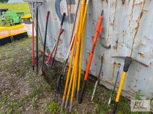 lot 58 image: Lot of Hand tools. Landscape rakes,...