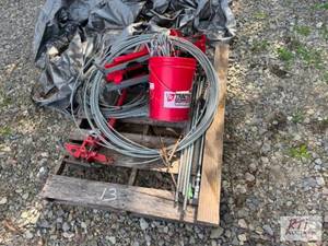 lot 60 image: Pallet with Cables, threaded rod, a...