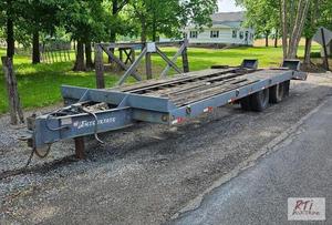 lot 27 image: 1990 Interstate 20ft backhoe traile...