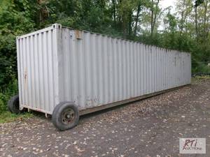 lot 145 image: 40ft shipping container. Doors open...