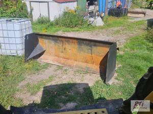 lot 183 image: 8ft skid loader mounted snow pusher...