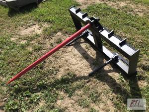 lot 186 image: Skid loader mounted 3 prong bale sp...