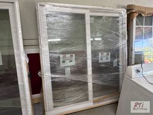 lot 241 image: NEW Harvey sliding glass door. This...