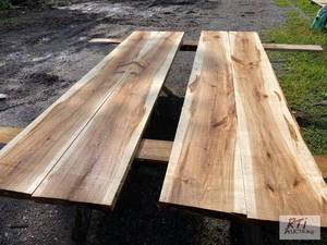 lot 268 image: 2 Sets of Live Edge Ambrosia Maple ...