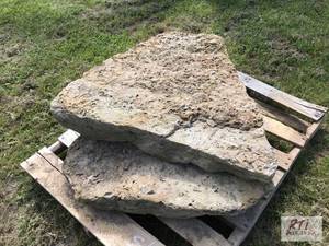 lot 270 image: (2) Flat landscape rocks. Item is l...