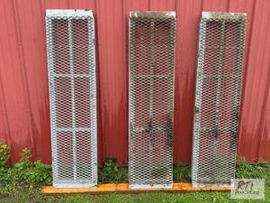 lot 307 image: (3) Heavy-duty trailer ramps, appro...