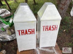 lot 322 image: (2) Bennett trash containers made i...
