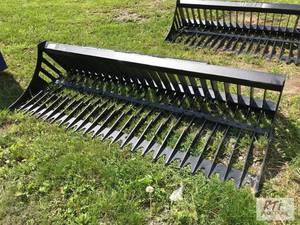 lot 6 image: New 84in rock bucket for skid steer...