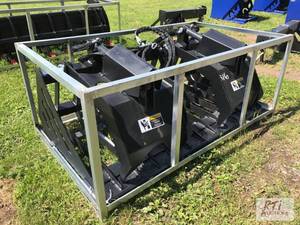 lot 22 image: New 2 cylinder rock grapple bucket ...