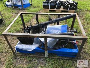 lot 41 image: New AGT skid steer post hole digger...