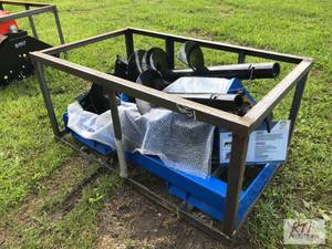 lot 42 image: New AGT skid steer post hole digger...