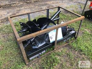 lot 43 image: New AGT skid steer post hole digger...