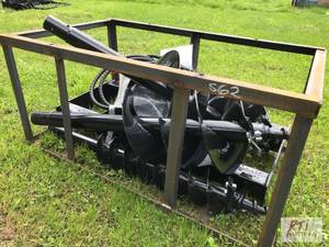 lot 52 image: New AGT heavy duty skid steer post ...