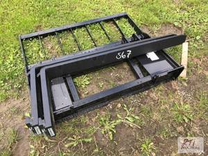 lot 54 image: New AGT 48in skid steer pallet fork...
