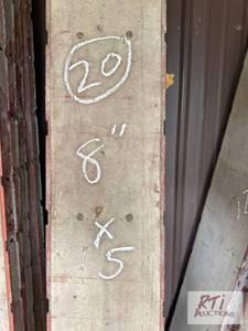 lot 37 image: 5X (1) 8in x 8ft and (4) 8in x 9ft ...