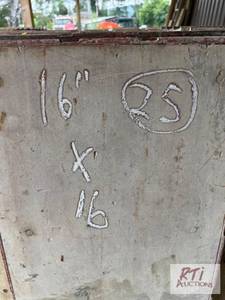 lot 42 image: 16X 16in x 4ft Symons concrete form...