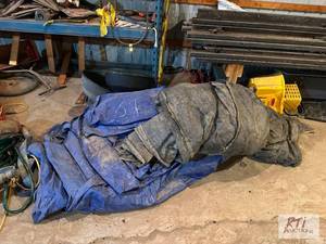 lot 63 image: Concrete blanket and tarps #69...