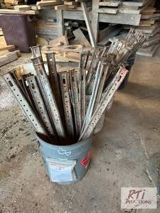 lot 76 image: (4) pails of form stakes #81...