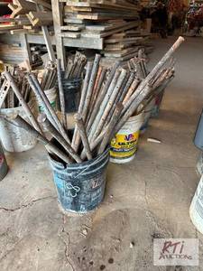 lot 77 image: (4) pails of form stakes #82...