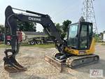 2019 John Deere 60G excavator, rubb...
