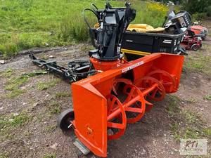 lot 38 image: Kubota L4474 snowblower, belly moun...