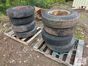 lot 51 image: (2) Pallets of Bias trailer tires...