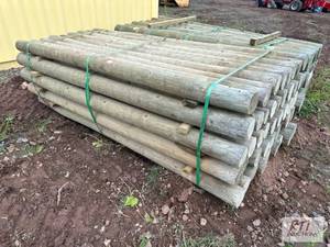 lot 57 image: 45X 4in x 8ft fence posts....