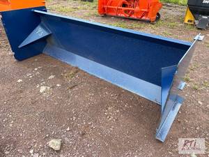 lot 93 image: 8ft snow pusher for skid loader....