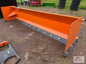 lot 95 image: 12ft skid loader mounted snow pushe...